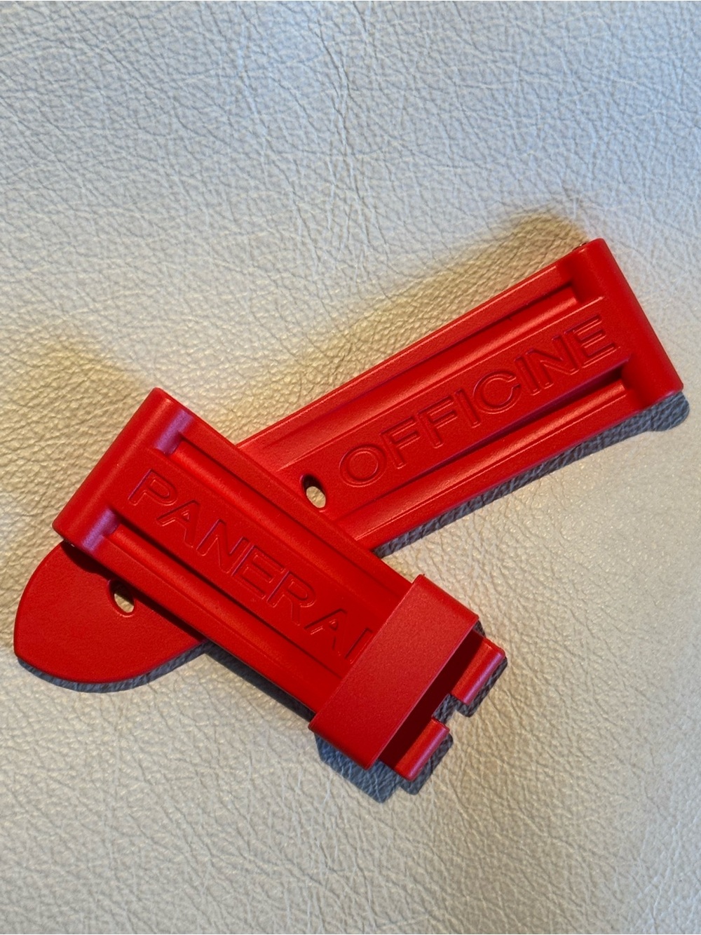 Panerai Caoutchouc Red Strap, XS, 24/22